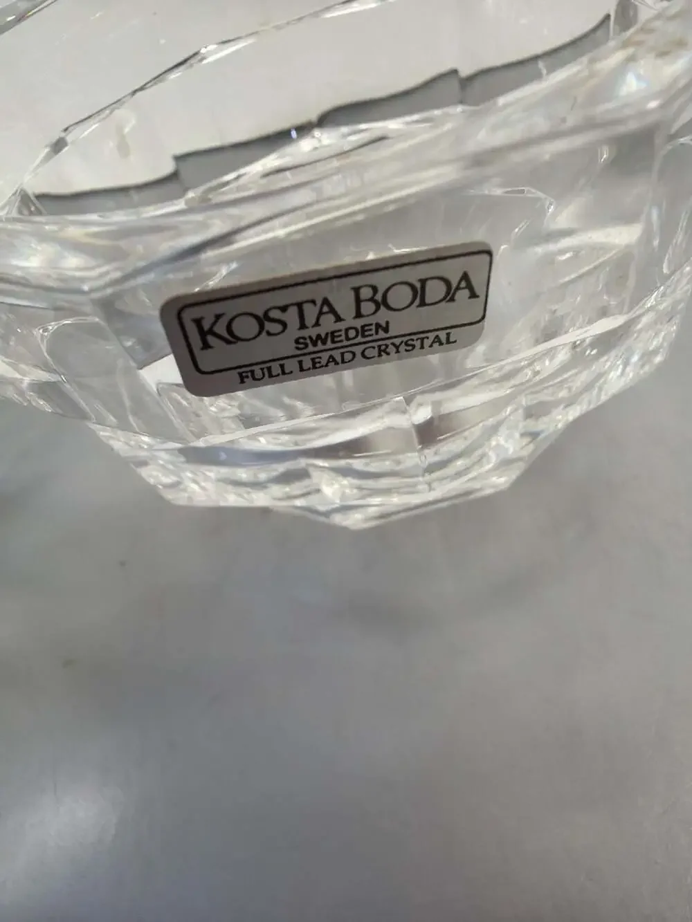 Kosta‎ Boda Sweden Set of 2 Small Lead Crystal Bowls Stella & Prince Patterns 4